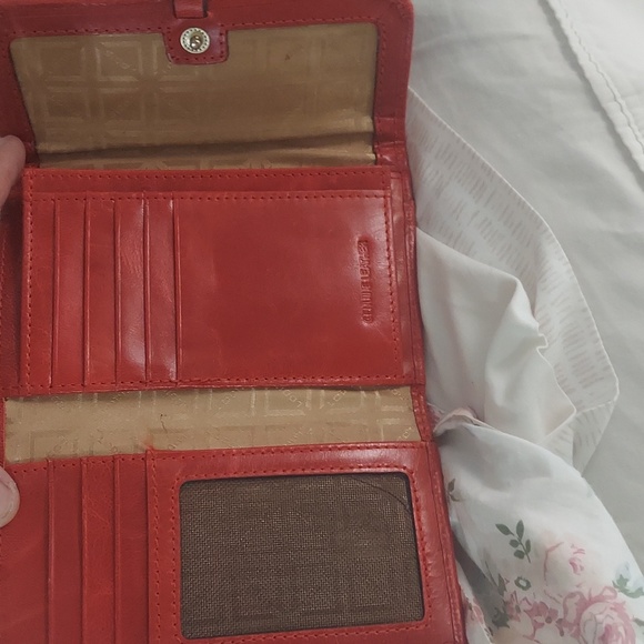 LODIS Elia Flap Leather Compact Medium Wallet Red Samba - Picture 7 of 13